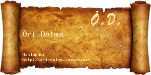 Őri Dalma névjegykártya
